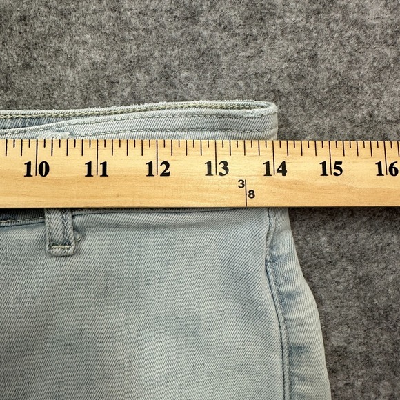 OAT New York Jeans Womens Size 8/29 Light Blue High Rise Wide Leg Baggy Raw Hem - Picture 7 of 10